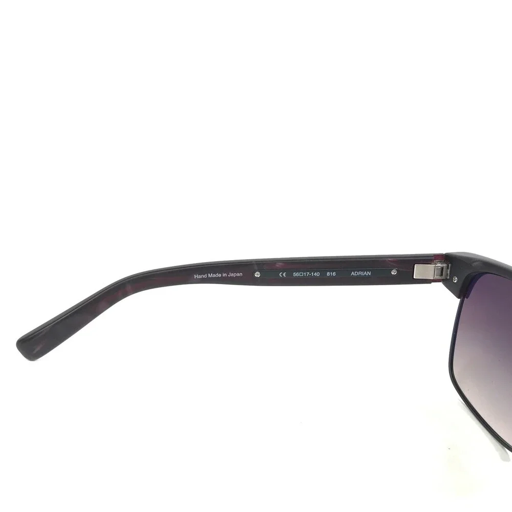 Morgenthal Frederics Sunglasses 816 ADRIAN Large Black Matte Red Horn Frames
